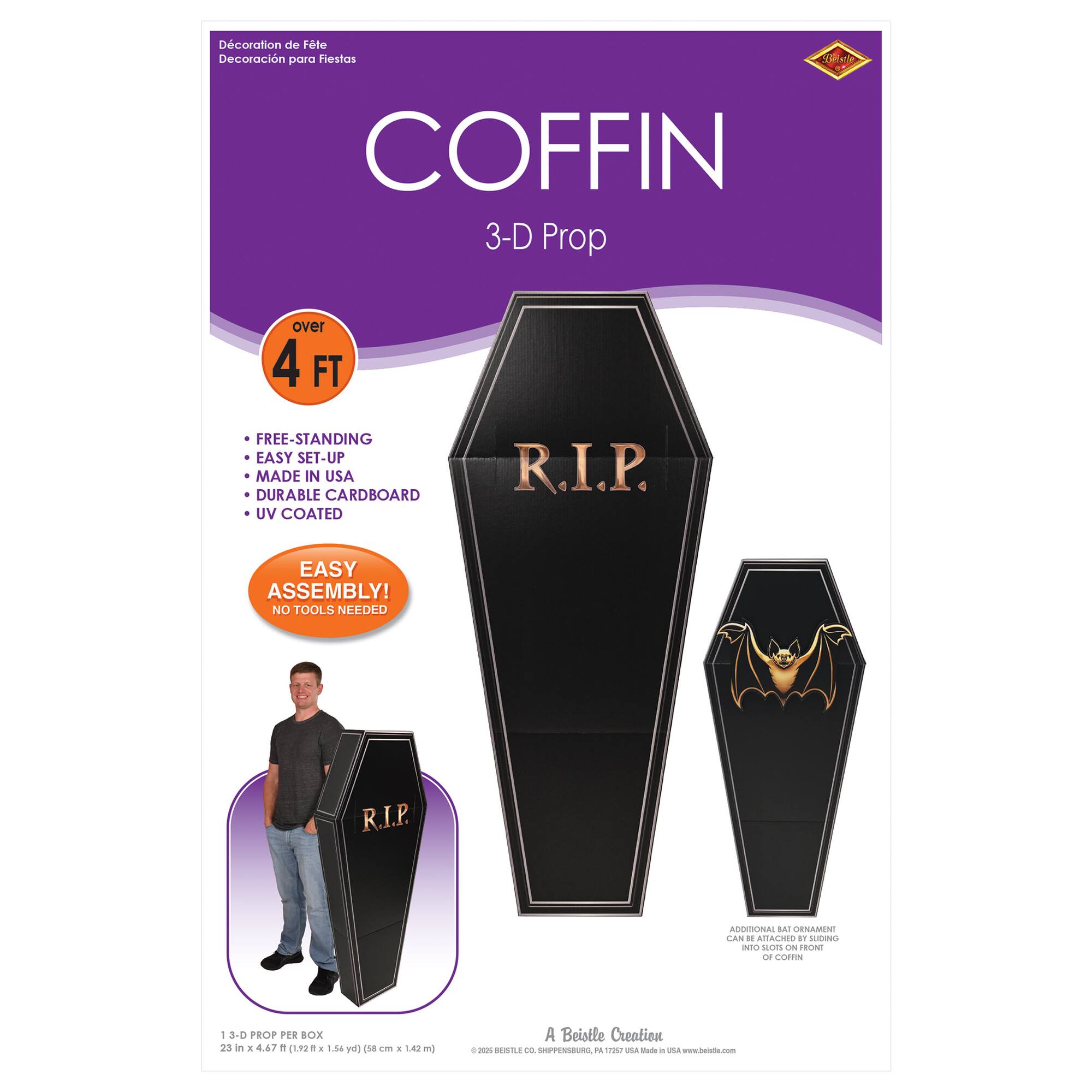 Beistle 3D Carboard Coffin Prop